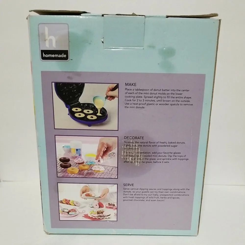 Sensio HOMEMADE ELECTRIC MINI‎ DONUT MAKER MAKER - NEW IN BOX